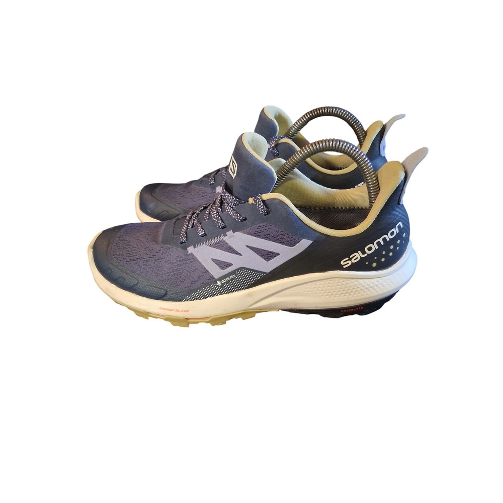 Salomon Outpulse GTX Gore-Tex Hiking Shoes Navy Yellow Women 8.5 415885